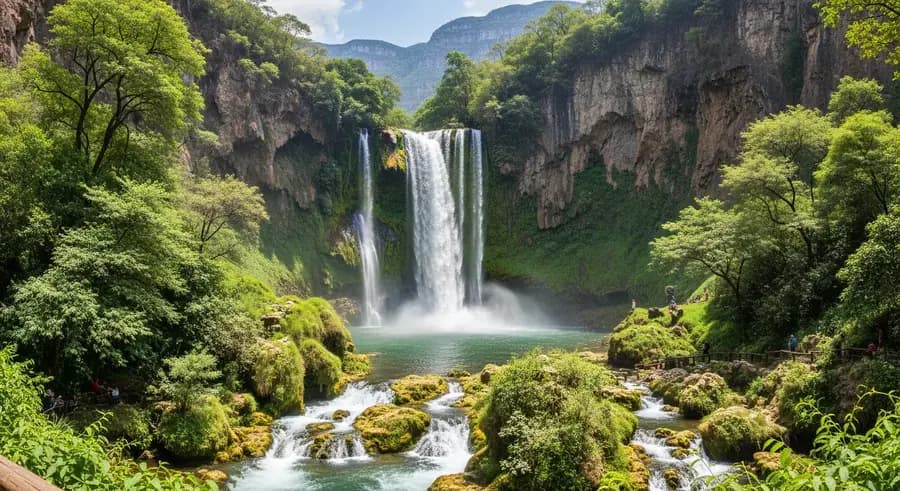 Cola de Caballo Waterfall nature attraction near Estadio BBVA Monterrey World Cup 2026