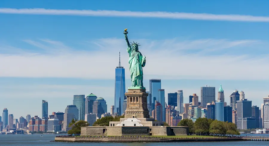 Statue of Liberty and Ellis Island landmark attraction near MetLife Stadium New York / New Jersey World Cup 2026