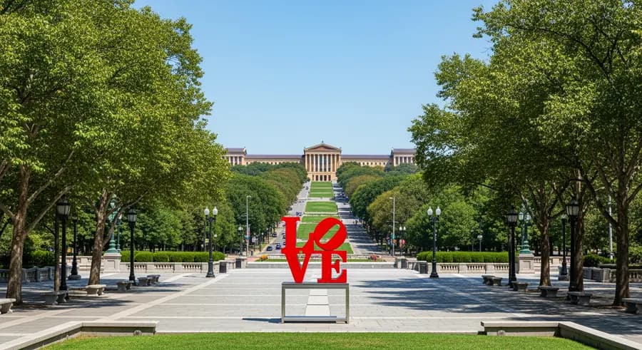 LOVE Park landmark attraction near Lincoln Financial Field Philadelphia World Cup 2026
