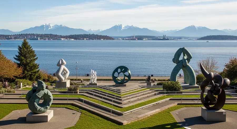 Olympic Sculpture Park nature attraction near Lumen Field Seattle World Cup 2026